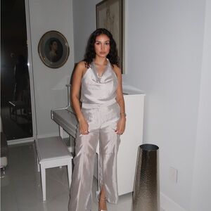 Zara Shimmering Silver Two Piece Set